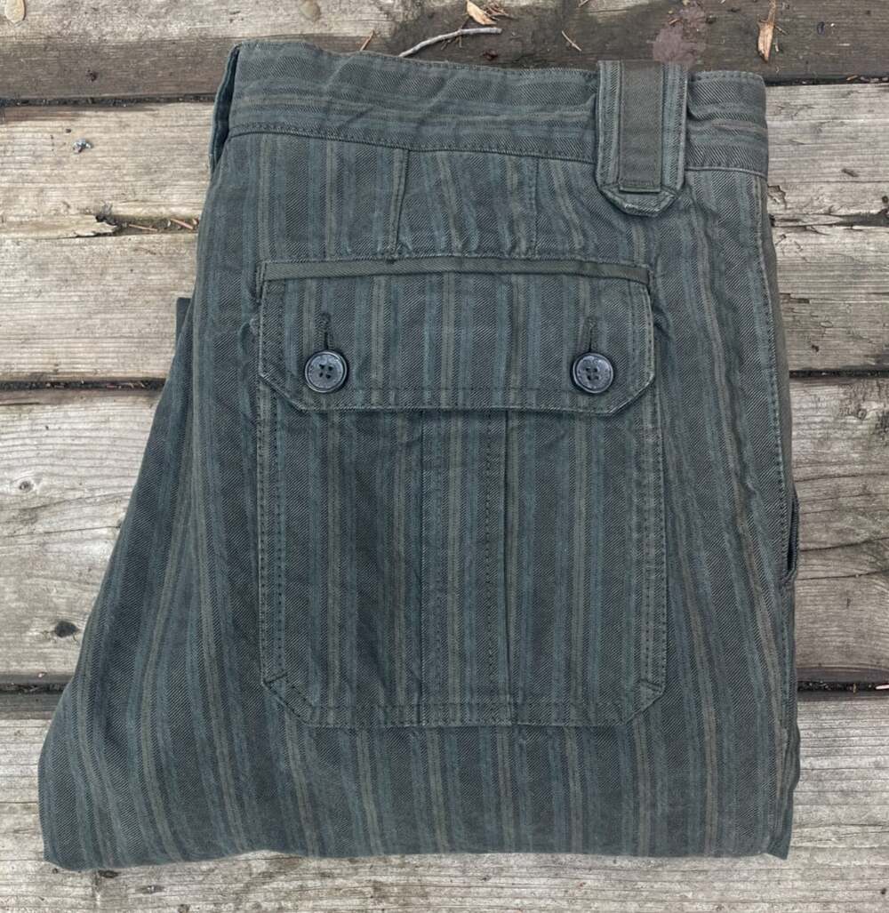 Dolce & Gabanna Pants Men 52 Gray Black Striped Trousers Casual Made In Italy 36